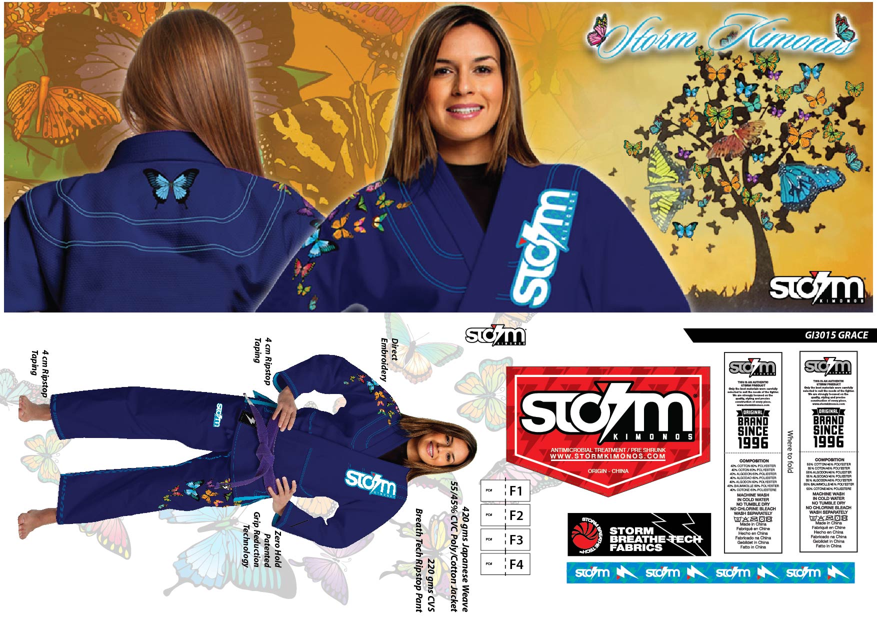 1 GI3015 STORM Kimonos® Grace - Blue